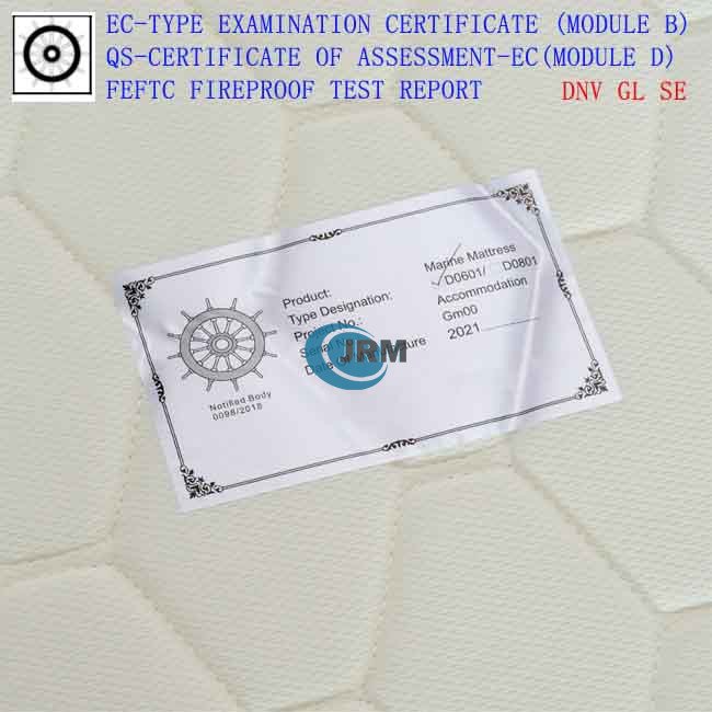 Brazilian Standard Offshore Standard Marine Mattress With MED IMO WheelMark